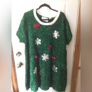 NWT Christmas tinsel bow dress